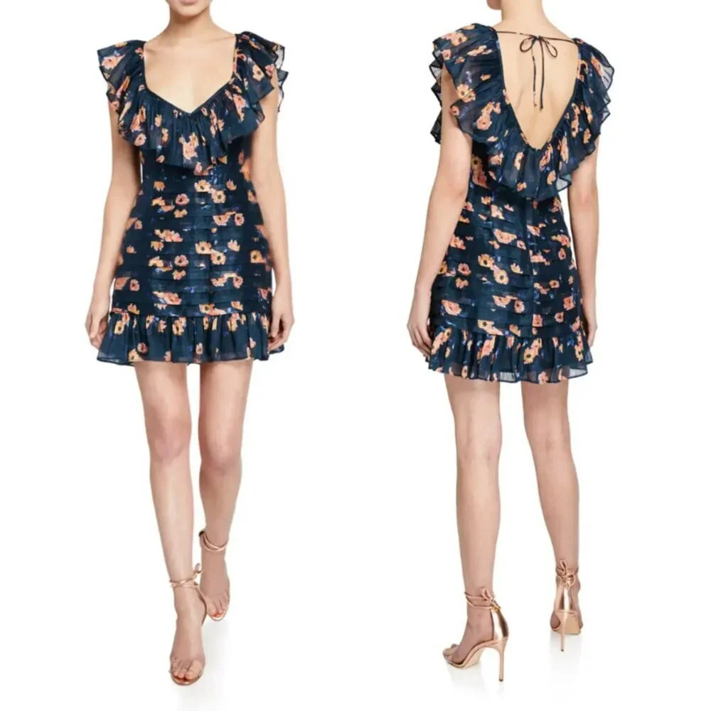La Maison Talulah Chain Of Fire Floral Mini Dress 26006
